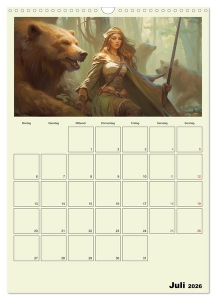 Produktbild: Im Zauberwald. Mystische Fabelwesen (Wandkalender 2026 DIN A3 hoch), CALVENDO Monatskalender