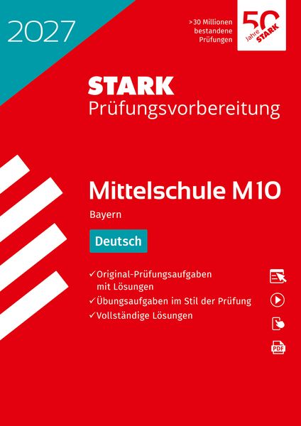 Produktbild: STARK Deutsch 10. Klasse - M10 Mittelschule 2027 Bayern - Pr&uuml;fungsvorbereitung