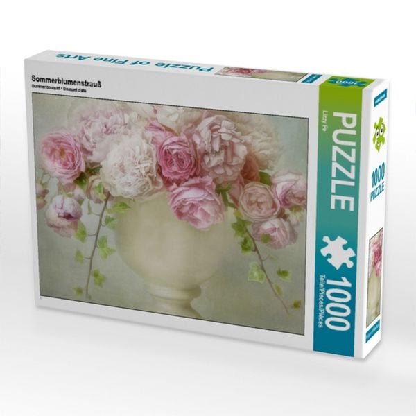 CALVENDO Puzzle Sommerblumenstrauß | 1000 Teile Lege-Größe 64x48cm Foto-Puzzle für glückliche Stunden