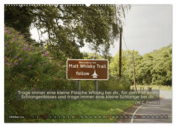Produktbild: Whisky-Spr&uuml;che (hochwertiger Premium Wandkalender 2026 DIN A2 quer), Kunstdruck in Hochglanz