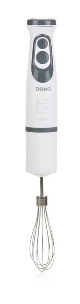 Produktbild: DOMO DO1089M Stabmixer 600 W mit Messbecher, Mixstab f&uuml;r Suppen, Schneebesenaufsatz, mit Zerkleinereraufsatz Wei&szlig;