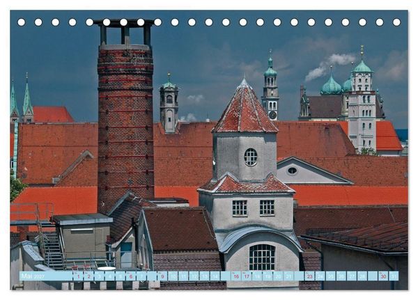 Produktbild: Augsburg &ndash; ein bisschen anders (Tischkalender 2027 DIN A5 quer), CALVENDO Monatskalender