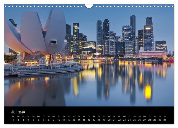 Produktbild: Metropolen zur blauen Stunde 2026 (Wandkalender 2026 DIN A3 quer), CALVENDO Monatskalender