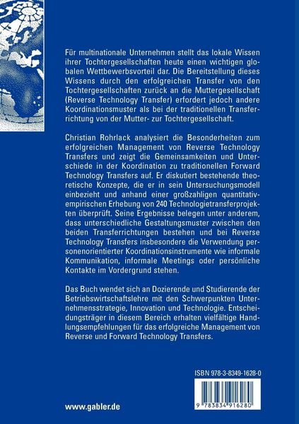 Produktbild: Reverse Technology Transfer in multinationalen Unternehmen