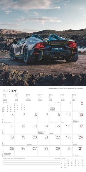 Produktbild: High Speed 2026 - Broschürenkalender 30x30 cm (30x60 geöffnet) - Kalender mit Platz für Notizen - Bildkalender - Wandplaner - Technikkalender