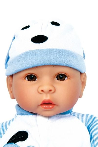 Produktbild: Small foot 2736 - Puppe Benno mit weiß/blauem Zubehör, Weichkörper-Puppe, 40cm
