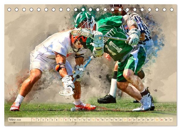 Produktbild: Ich liebe Lacrosse (Tischkalender 2026 DIN A5 quer), CALVENDO Monatskalender