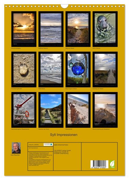 Produktbild: Sylt Impressionen (Wandkalender 2026 DIN A3 hoch), CALVENDO Monatskalender