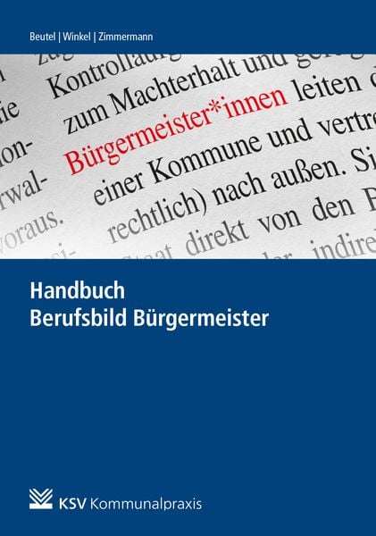 Produktbild: Handbuch Berufsbild B&uuml;rgermeister