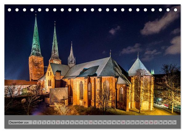 Produktbild: Ansichten der L&uuml;becker Altstadtinsel (Tischkalender 2026 DIN A5 quer), CALVENDO Monatskalender