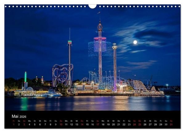 Produktbild: N&auml;chtliche St&auml;dte (Wandkalender 2026 DIN A3 quer), CALVENDO Monatskalender