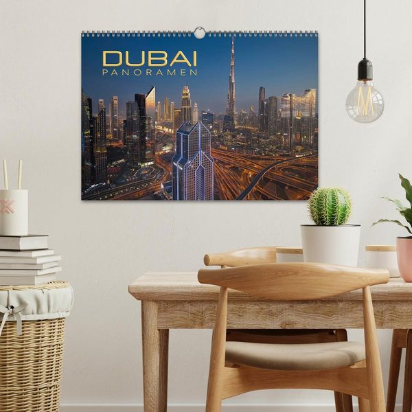 Produktbild: Dubai Panoramen (Wandkalender 2026 DIN A3 quer), CALVENDO Monatskalender