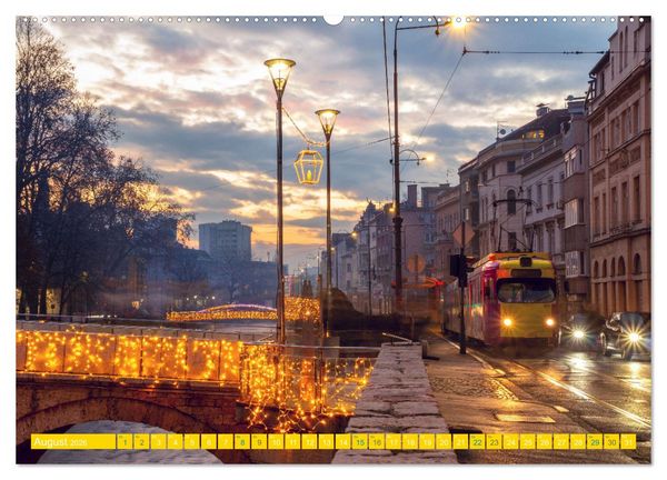 Produktbild: Sarajevo - Vielf&auml;ltige Hauptstadt von Bosnien und Herzegowina (hochwertiger Premium Wandkalender 2026 DIN A2 quer), Kunstdruck in Hochglanz