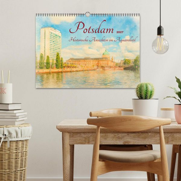 Produktbild: Potsdam &ndash; Historische Ansichten im Aquarellstil (Wandkalender 2027 DIN A3 quer), CALVENDO Monatskalender