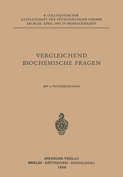 Produktbild: Vergleichende Biochemische Fragen