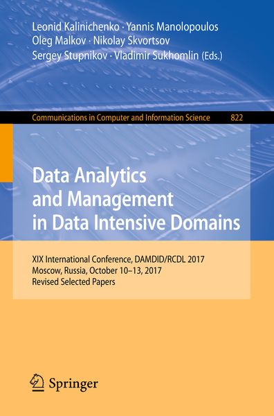 Produktbild: Data Analytics and Management in Data Intensive Domains