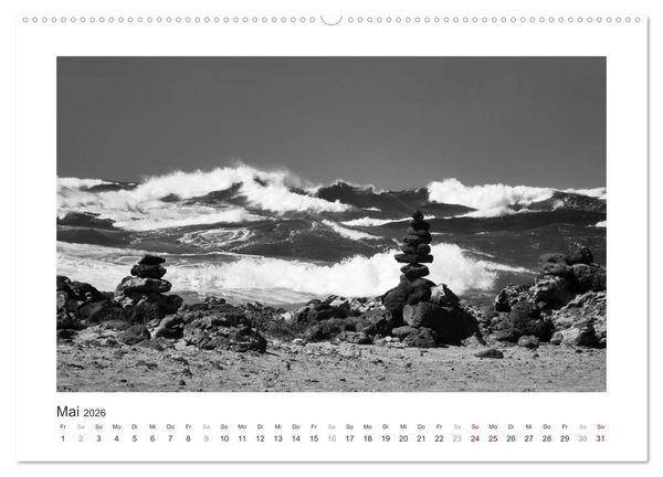 Produktbild: Monochrom Meer (Wandkalender 2026 DIN A2 quer), CALVENDO Monatskalender