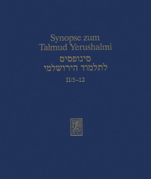 Produktbild: Synopse zum Talmud Yerushalmi