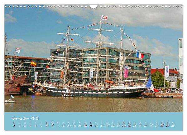 Produktbild: SAIL Bremerhaven. Segelspektakel zum Wegtr&auml;umen (Wandkalender 2026 DIN A3 quer), CALVENDO Monatskalender