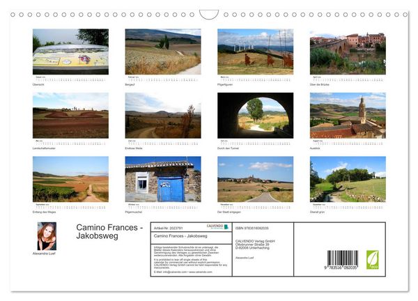 Produktbild: Camino Frances - Jakobsweg (Wandkalender 2026 DIN A3 quer), CALVENDO Monatskalender