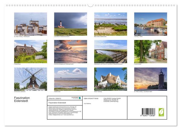 Produktbild: Faszination Eiderstedt (hochwertiger Premium Wandkalender 2026 DIN A2 quer), Kunstdruck in Hochglanz