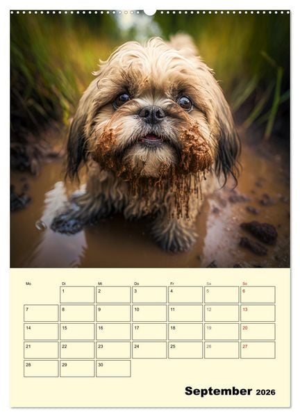 Produktbild: Shih Tzu Alarm. Gl&uuml;ckliche Wuschelk&ouml;pfe (hochwertiger Premium Wandkalender 2026 DIN A2 hoch), Kunstdruck in Hochglanz