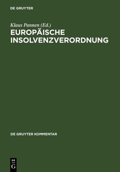 Produktbild: Europ&auml;ische Insolvenzverordnung
