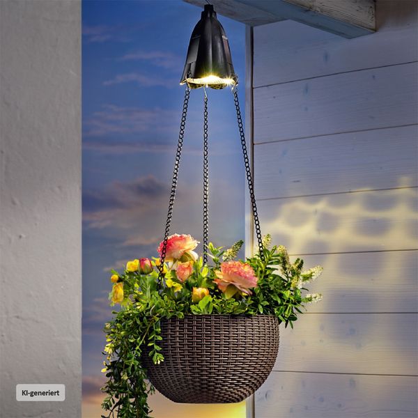 Produktbild: HTI-Living HTI-Living Blumenampel 2er Set Rattanoptik Braun