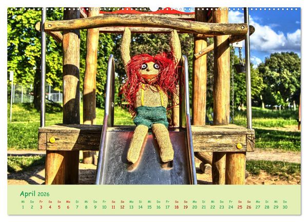 Produktbild: Mein Name ist Jute, wir sind auf dem Spielplatz (hochwertiger Premium Wandkalender 2026 DIN A2 quer), Kunstdruck in Hochglanz