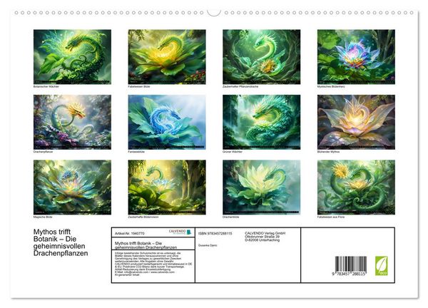 Produktbild: Mythos trifft Botanik &ndash; Die geheimnisvollen Drachenpflanzen (hochwertiger Premium Wandkalender 2026 DIN A2 quer), Kunstdruck in Hochglanz