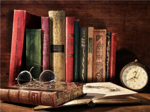 Produktbild: CALVENDO Puzzle Aus Liebe zu alten B&uuml;chern 1000 Teile Lege-Gr&ouml;&szlig;e 64 x 48 cm Foto-Puzzle Bild von Ola Feix