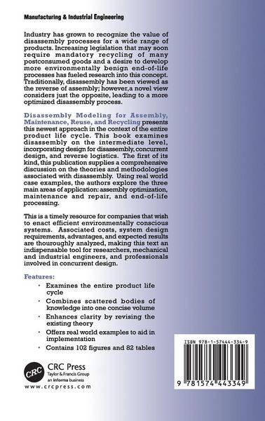 Produktbild: Disassembly Modeling for Assembly, Maintenance, Reuse and Recycling