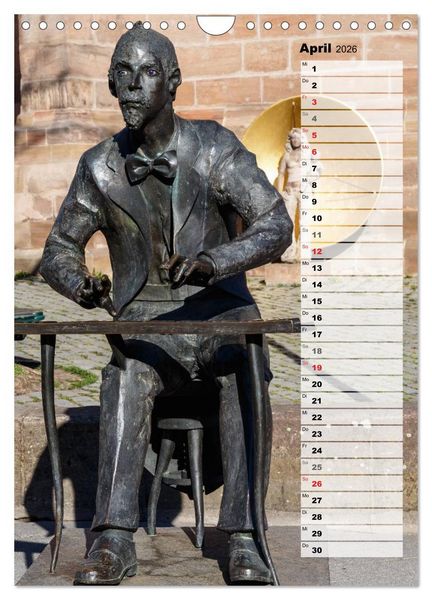 Produktbild: Schwabach Geburtstagskalender (Wandkalender 2026 DIN A4 hoch), CALVENDO Monatskalender