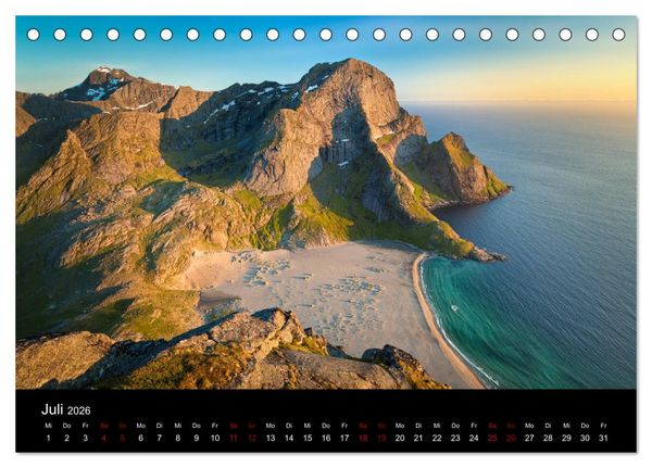 Produktbild: Lofoten - Inseln im Nordmeer (Tischkalender 2026 DIN A5 quer), CALVENDO Monatskalender
