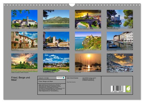 Produktbild: Friaul, Berge und Meer (Wandkalender 2026 DIN A3 quer), CALVENDO Monatskalender