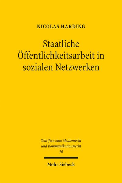 Produktbild: Staatliche &Ouml;ffentlichkeitsarbeit in sozialen Netzwerken