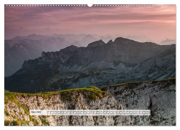 Produktbild: Berge im Licht der Sonne (hochwertiger Premium Wandkalender 2026 DIN A2 quer), Kunstdruck in Hochglanz