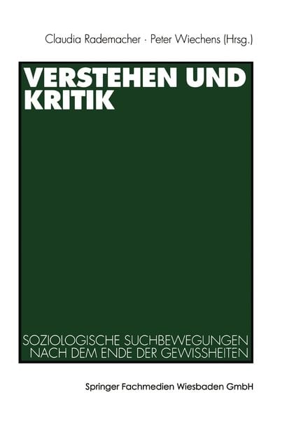 Produktbild: Verstehen und Kritik