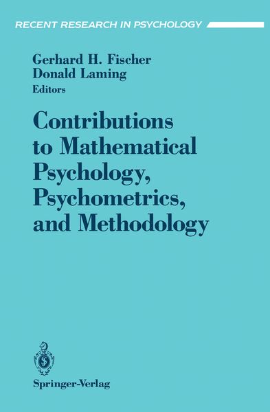 Produktbild: Contributions to Mathematical Psychology, Psychometrics, and Methodology
