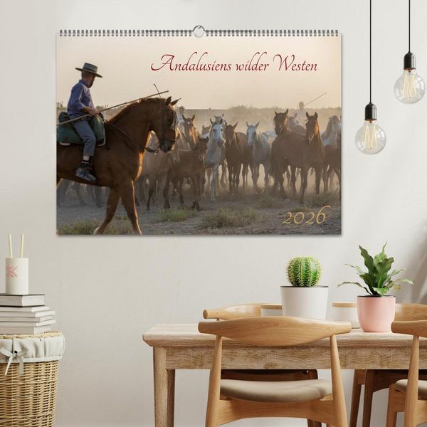 Produktbild: Pferde - Andalusiens wilder Westen (Wandkalender 2026 DIN A2 quer), CALVENDO Monatskalender