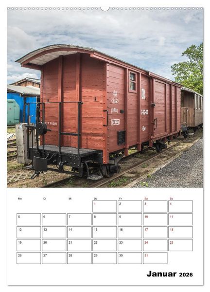 Produktbild: Klein- und Privatbahn Museum Gramzow (hochwertiger Premium Wandkalender 2026 DIN A2 hoch), Kunstdruck in Hochglanz