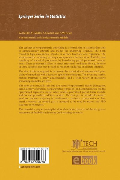 Produktbild: Nonparametric and Semiparametric Models