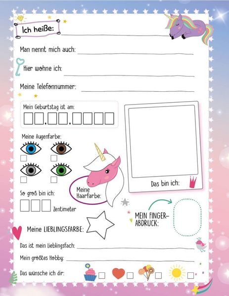 Produktbild: Kritzel-Kratzel-Buch Meine Schulfreunde (Einh&ouml;rner)
