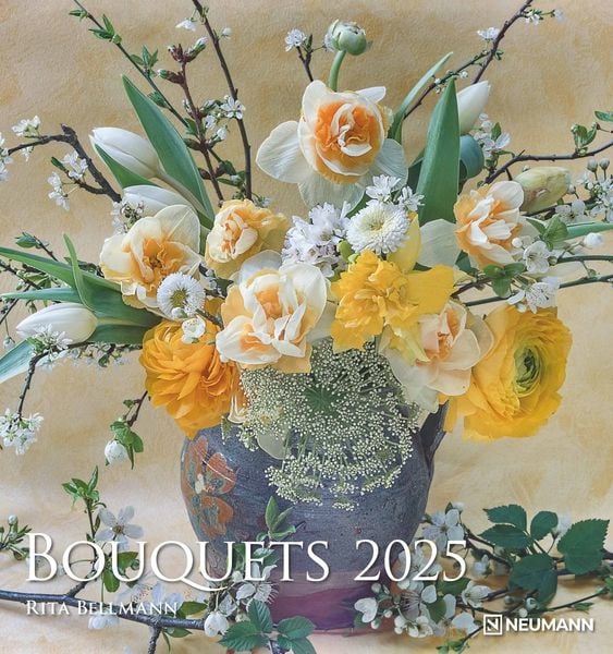 Bouquets 2025 - Foto-Kalender - Wand-Kalender - 45x48 - Blumen-Kalender