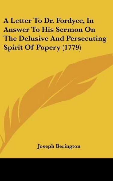 Produktbild: Berington, J: Letter To Dr. Fordyce, In Answer To His Sermon
