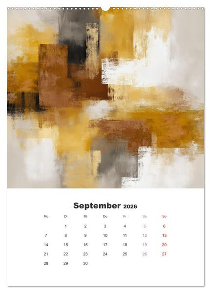 Produktbild: Abstrakte KI-Kunstwerke - Farbenfrohe Kunstmomente f&uuml;r das ganze Jahr (hochwertiger Premium Wandkalender 2026 DIN A2 hoch), Kunstdruck in Hochglanz