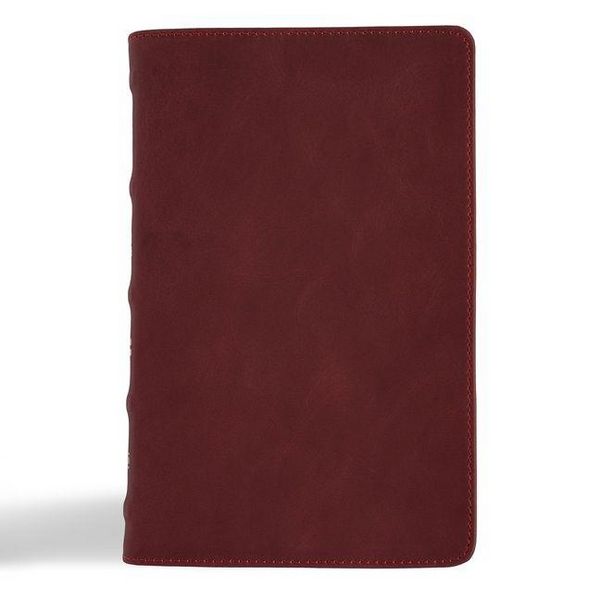 Produktbild: CSB Personal Size Bible, Holman Handcrafted Collection, Marbled Burgundy Premium Calfskin