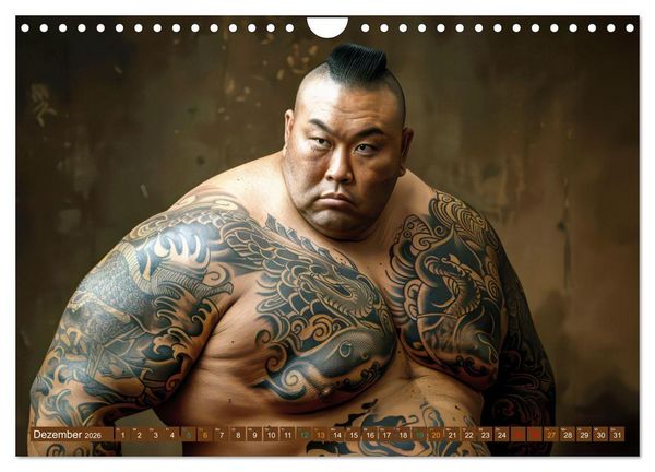 Produktbild: Sumo - Japans schwere Ringer (Wandkalender 2026 DIN A4 quer), CALVENDO Monatskalender