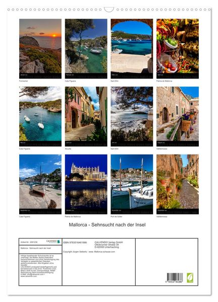 Produktbild: Mallorca - Sehnsucht nach der Insel (Wandkalender 2026 DIN A2 hoch), CALVENDO Monatskalender