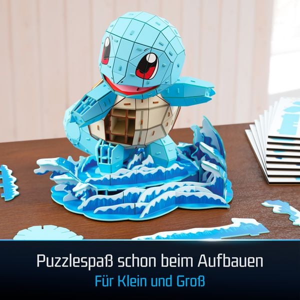 Produktbild: 4D Build - Pok&eacute;mon Schiggy - detailreiches 3D-Puzzle